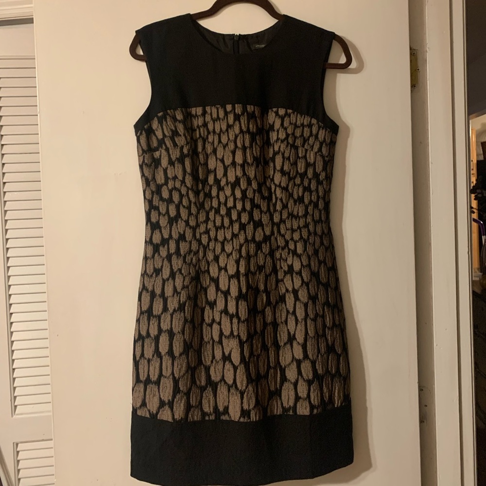Ann Taylor Dress, SZ 4 Black/Tan